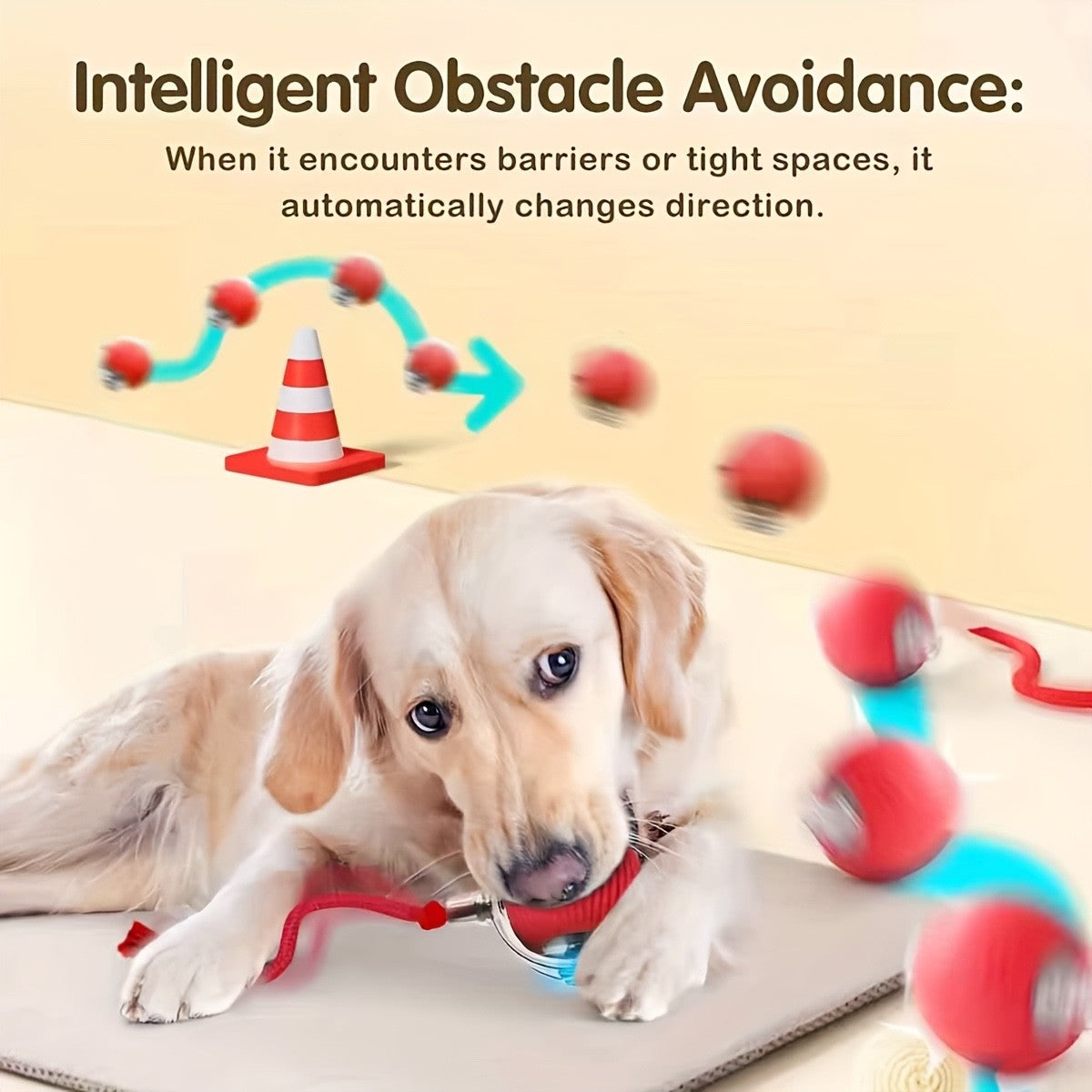 Automatic 360° Rolling Pet Ball - Grinding and Soothing Function,